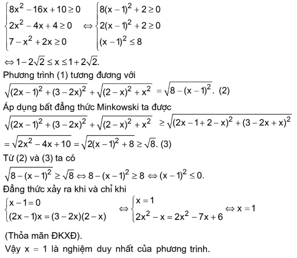 Bài tập 2 Bất Đẳng Thức Minkowski