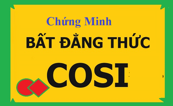 Chứng minh bất đẳng thức cosi